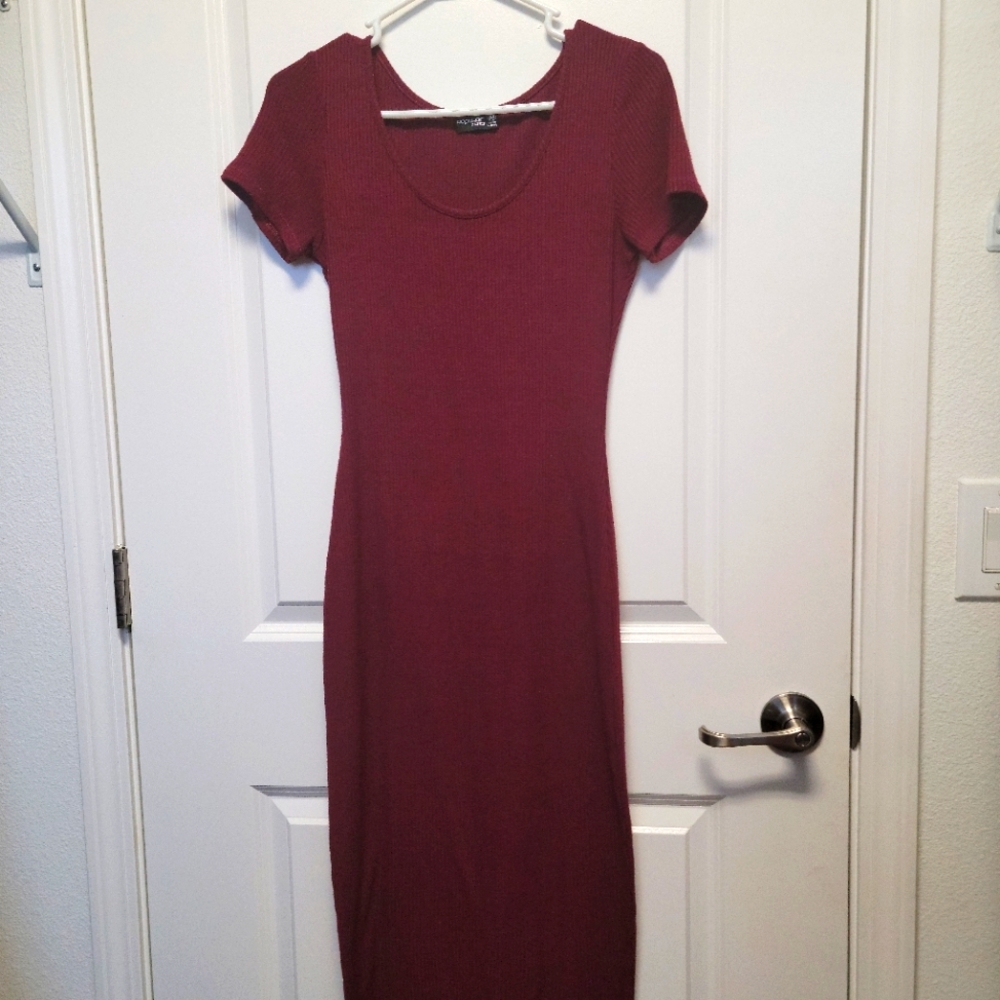 Population Basics Jerser Maxi Maroon